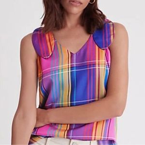 Ann Taylor Madras Print Top